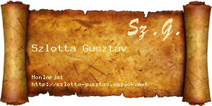 Szlotta Gusztáv névjegykártya