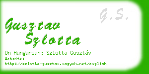 gusztav szlotta business card