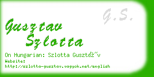 gusztav szlotta business card